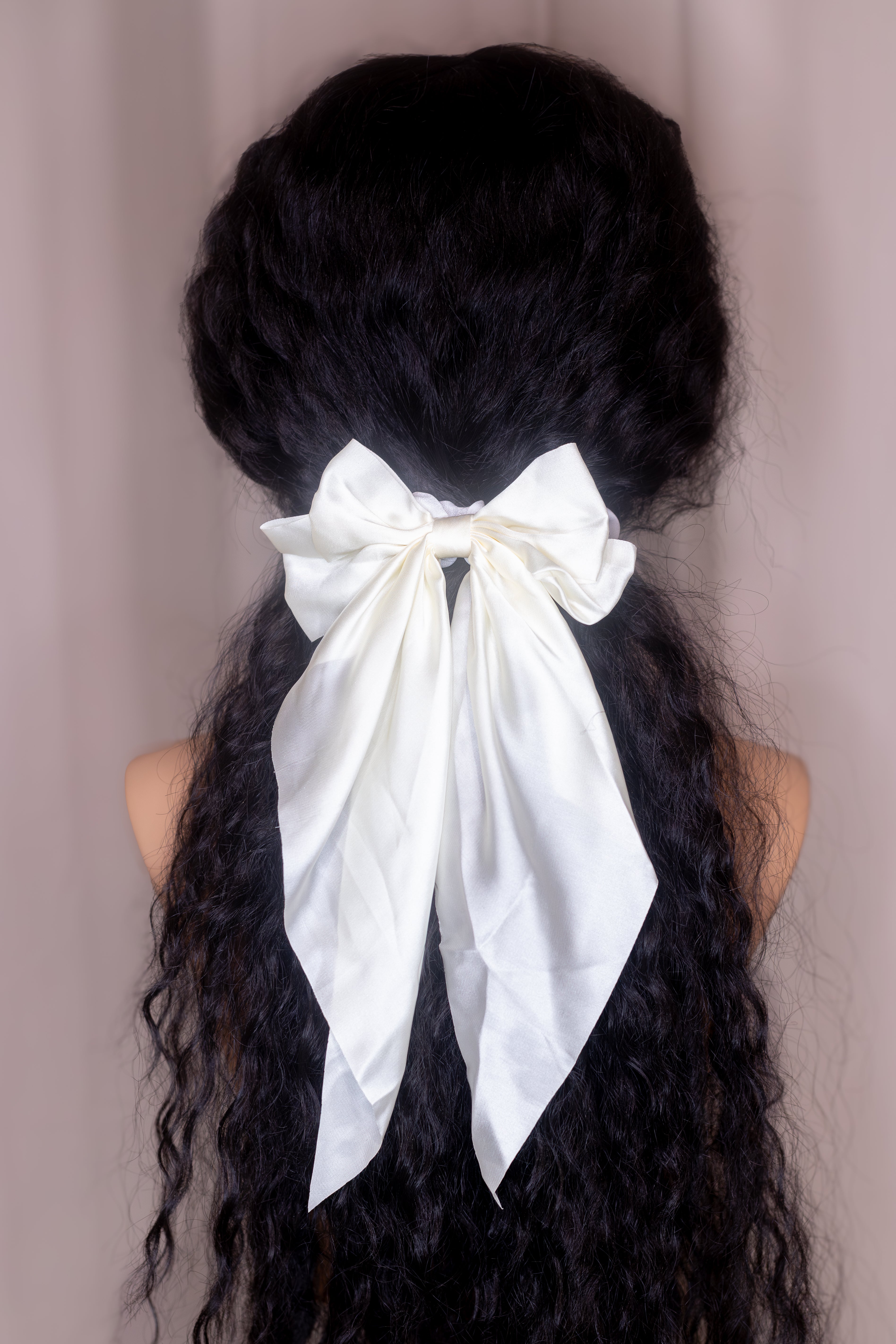 D'Arte Collection - Pinza Lazo de tela Blanco satén